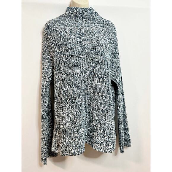 NWT Caslon Shaker Mock Neck Blue Ensign Sweater. Size Small. - Picture 2 of 6